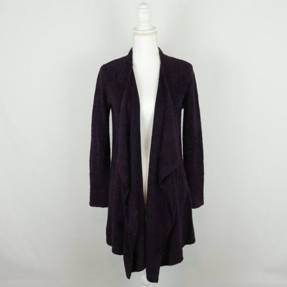 Barefoot Dreams Bamboo Chic Lite Women's Small Purple Open Front Cardigan - Picture 2 of 8